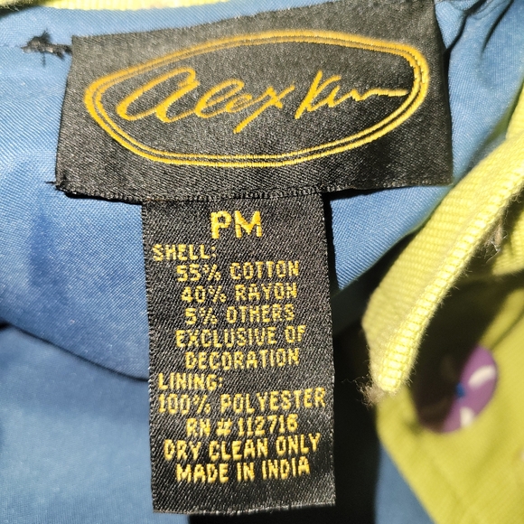 Alex KIM Boho TEXTURED JACKET Applique Embroidered WEARABLE ART P/M - Picture 6 of 6